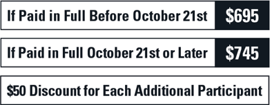 2025 Fall Training Prices