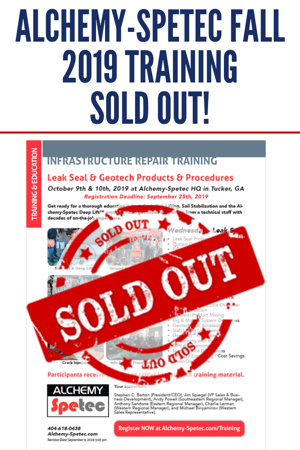 Alchemy-Spetec Fall 2019 Training SOLD OUT!