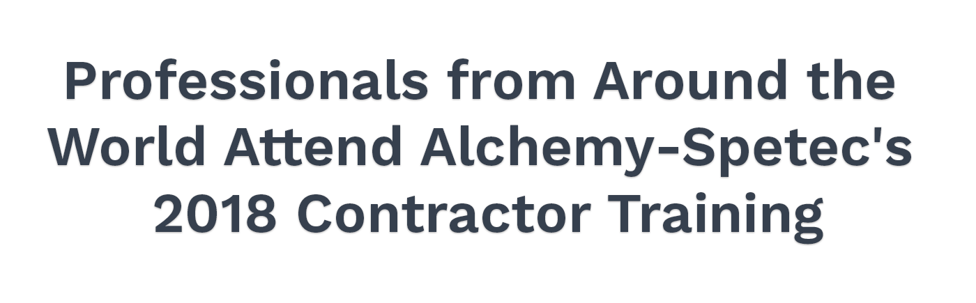 Thanks to all who attended the 2018 training workshop held at Alchemy-Spetec headquarters in Tucker, GA.  This 2.5-day event included programs on Leak Seal, Geotech, Deep Lift and even our ground penetrating radar. Keep an eye out for details on our next training event in the spring of 2019.