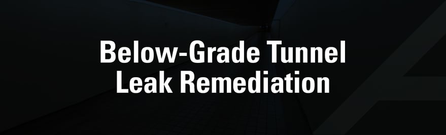 Banner - Below-Grade Tunnel Leak Remediation