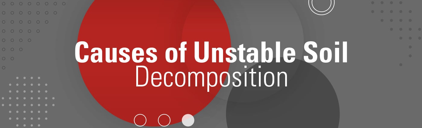 Banner - Causes of Unstable Soil - Decomposition