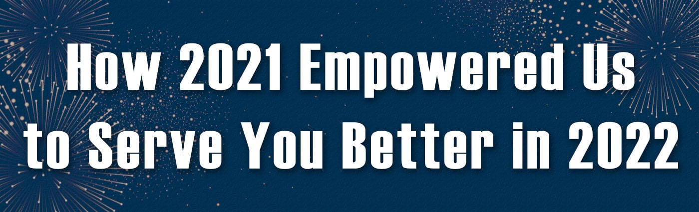 Banner - How 2021 Empowered Us to Serve You Better in 2022