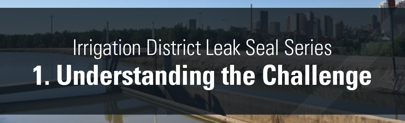 Banner - Irrigation District Leak Seal Series - 1. Understanding the Challenge