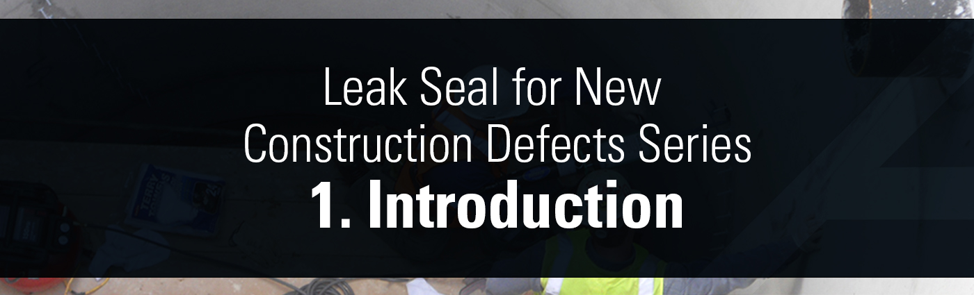 Banner - Leak Seal for New Construction Defects Series - 1. Introduction