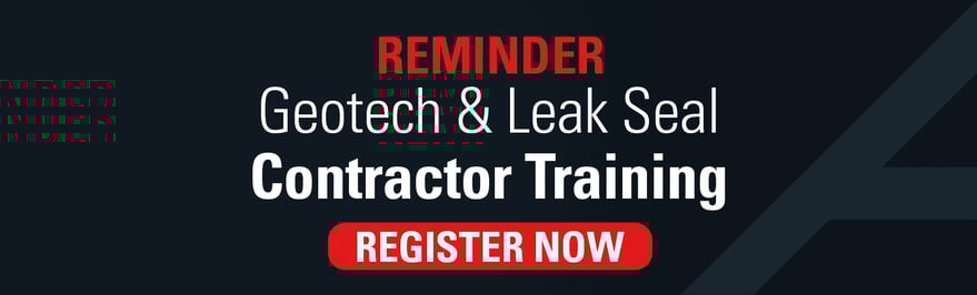Banner - Register for Geotech & Leak Seal Contractor Training REMINDER
