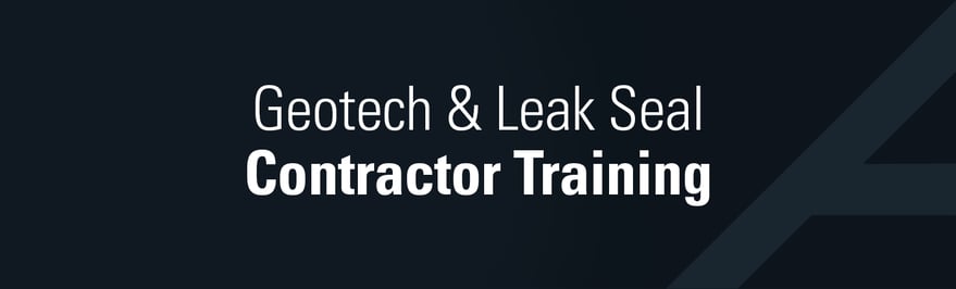 Banner - Register for Geotech & Leak Seal Contractor Training