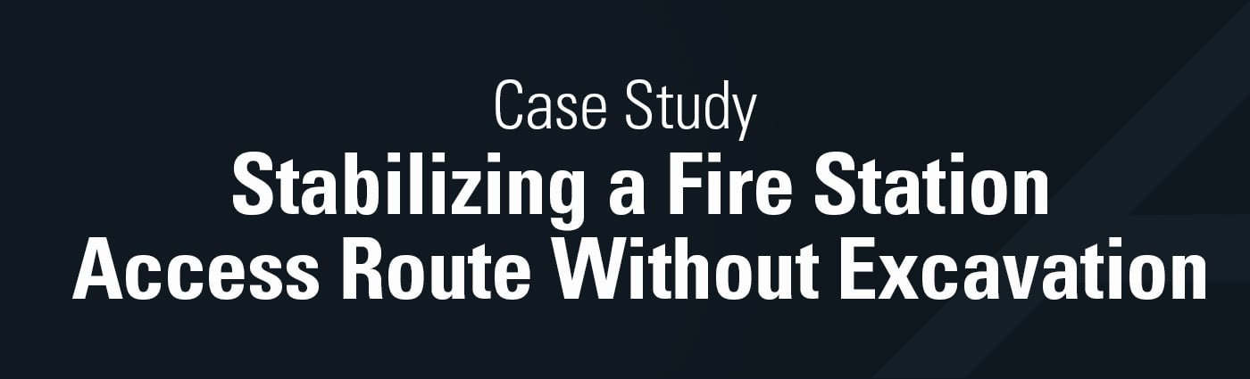 Banner - Stabilizing a Fire Station Access Route Without Excavation
