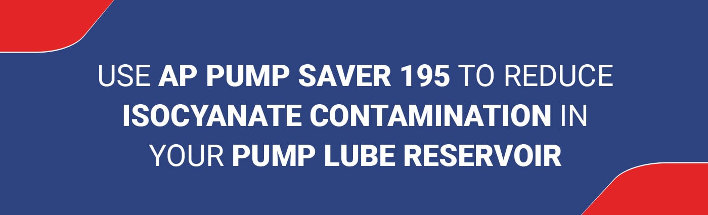 Banner - Use AP Pump Saver 195 to Reduce Isocyanate Contamination