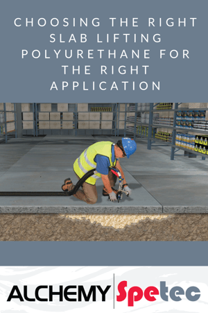 In our continuous effort to make sure you have the technical knowledge to succeed, we’ll explain how to select the appropriate slab lifting polyurethane.