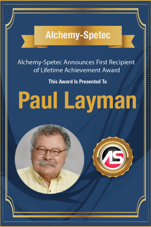 Alchemy-Spetec Announces First Recipient of Lifetime Achievement Award
