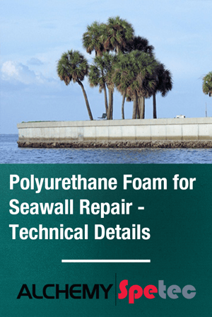 Repair sea walls instead of replacing them.  Stop high flow leaks, fill voids behind seawalls, and bind loose soil with AP Fill 700.  Let's take a look at a few basic technical details...