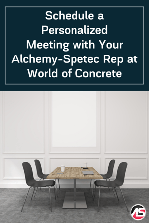 Schedule a Personalized Meeting with Your Alchemy-Spetec Rep at World of Concrete