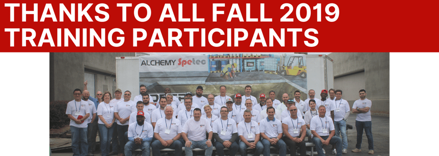 Thanks to All Fall 2019 Training Participants