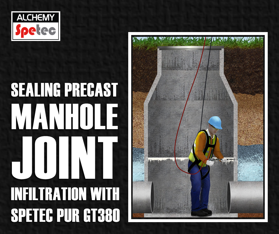 Sealing Precast Manhole Joint Infiltration with Spetec PUR GT380