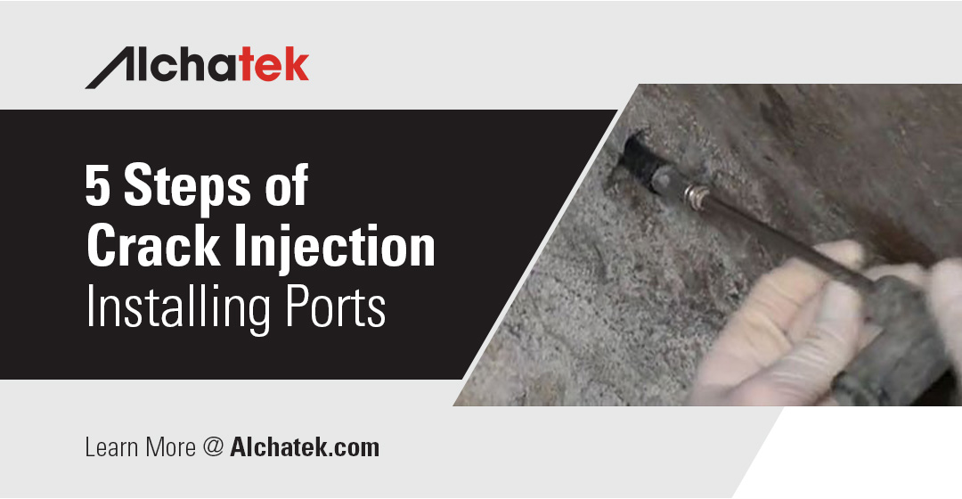 5 Steps of Concrete Crack Injection – 3. Installing the Ports
