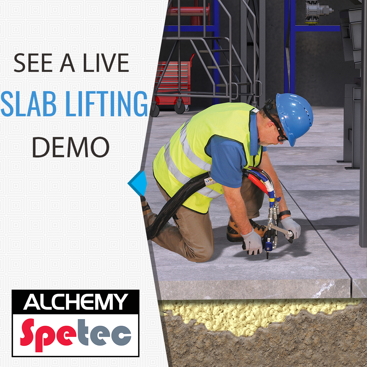 See a Live Slab Lifting Demo at World of Concrete 2019